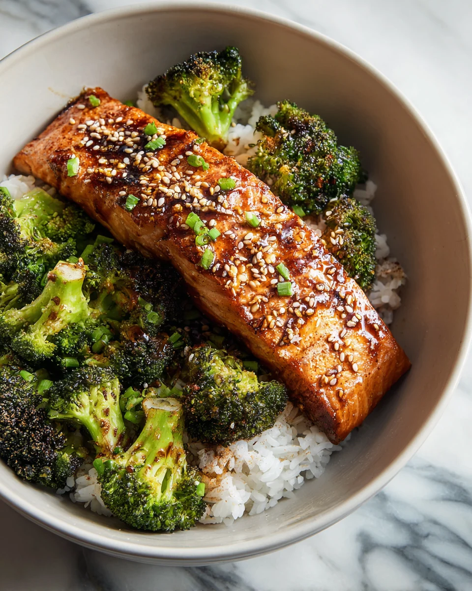 Sweet Soy Salmon And Broccoli Bowl