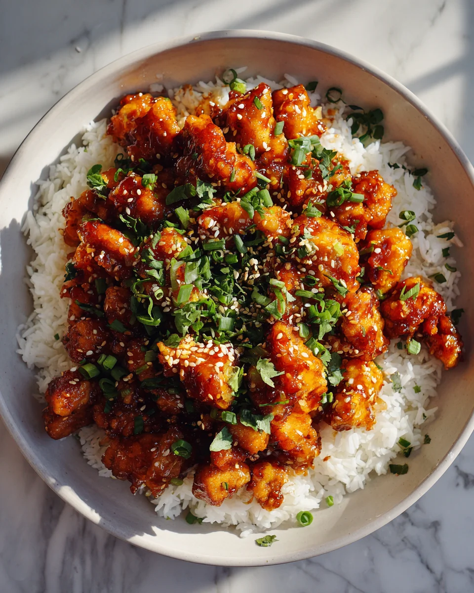 Sweet And Tangy Orange Chicken Bowls