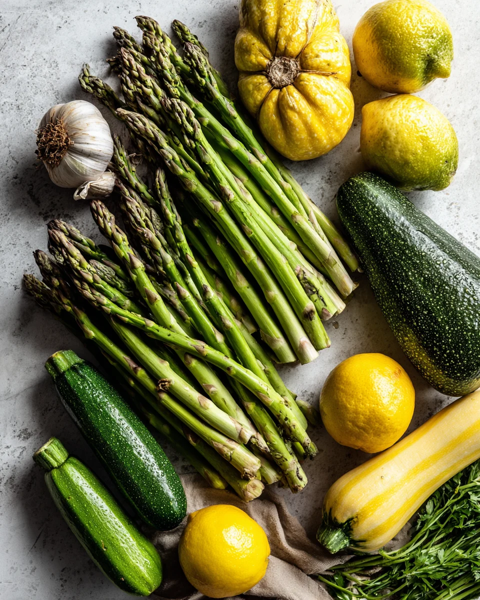 Tasty Asparagus with Zucchini and Squash