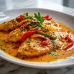 Tilapia in Roasted Pepper Sauce