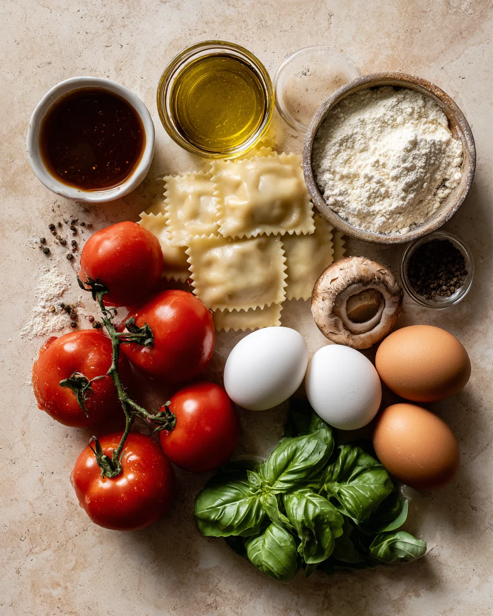 Tomato Basil Ravioli Casserole