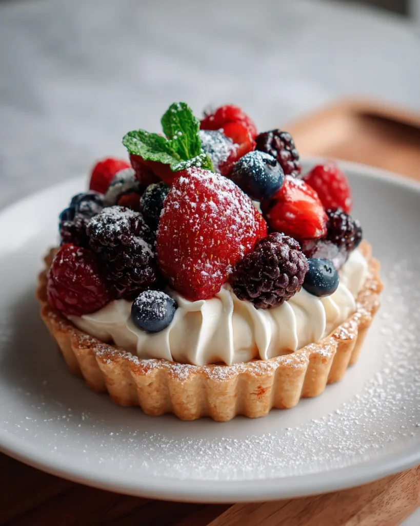 Vanilla Bean Berry Cream Tart