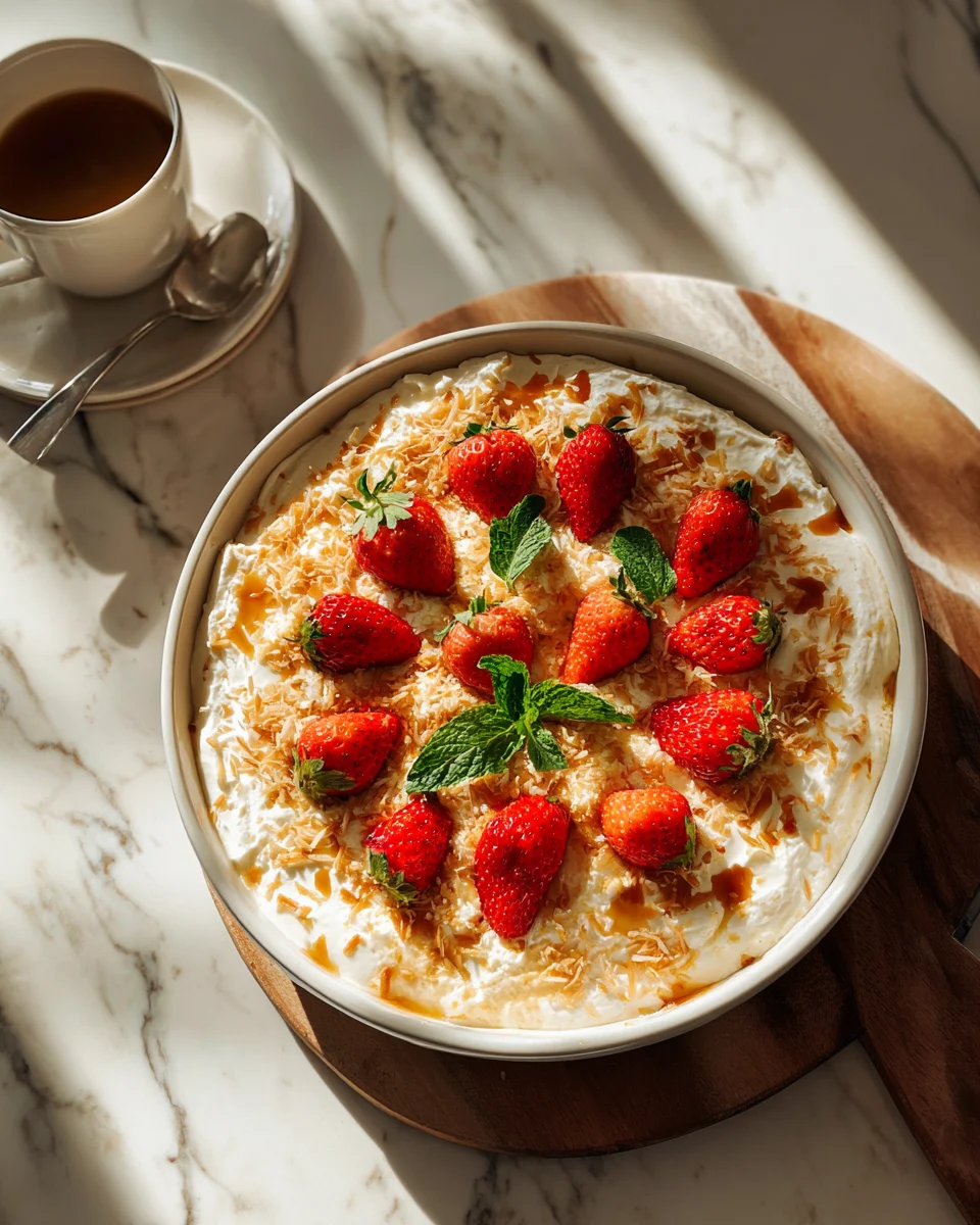 Vanilla Bean Coconut Pudding Cake