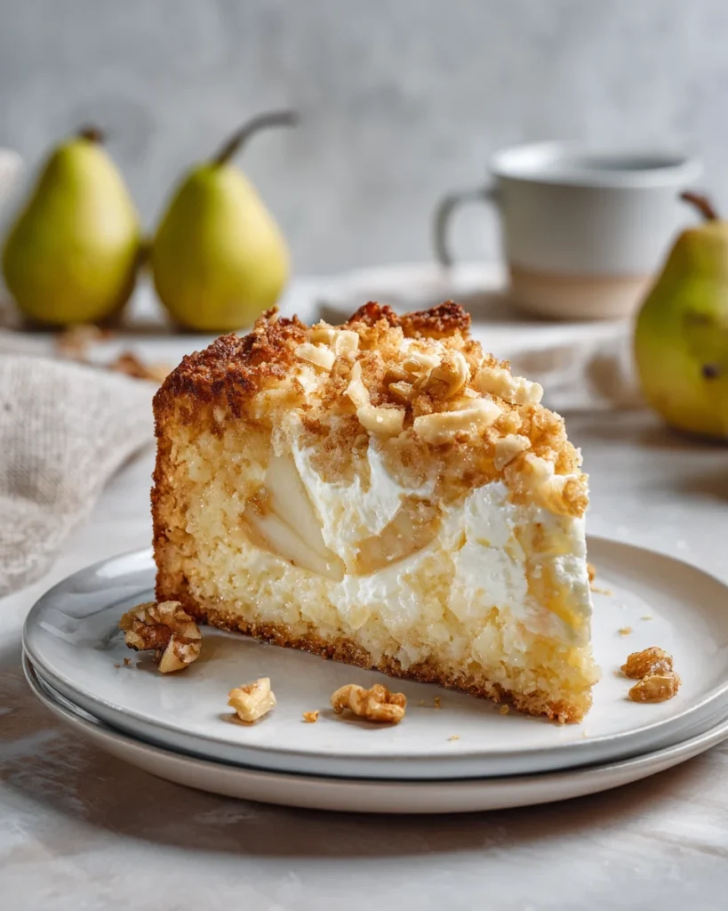 Vanilla Pear Mascarpone Cake