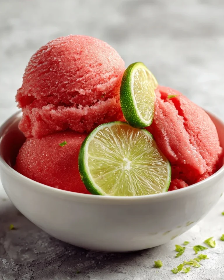 Watermelon Sorbet with Lime