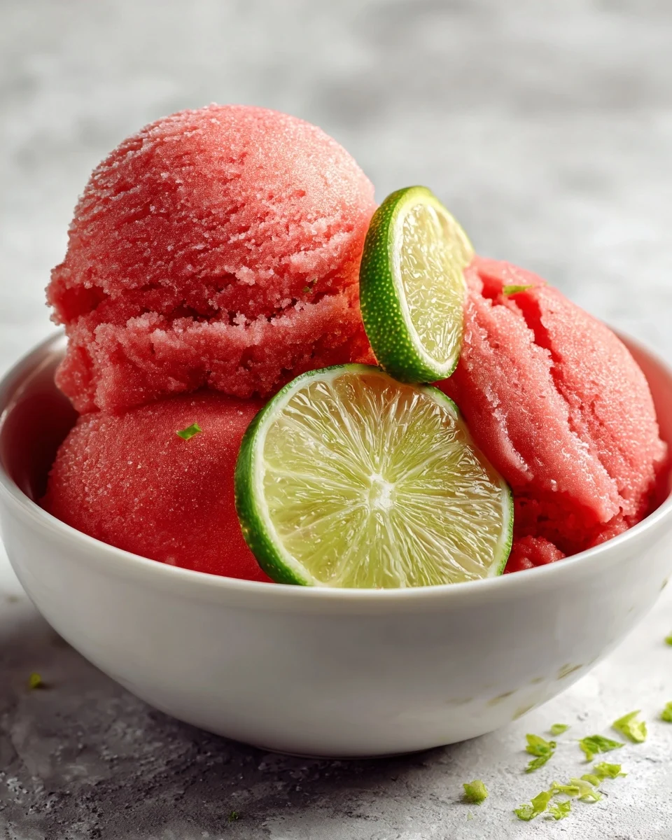 Watermelon Sorbet with Lime