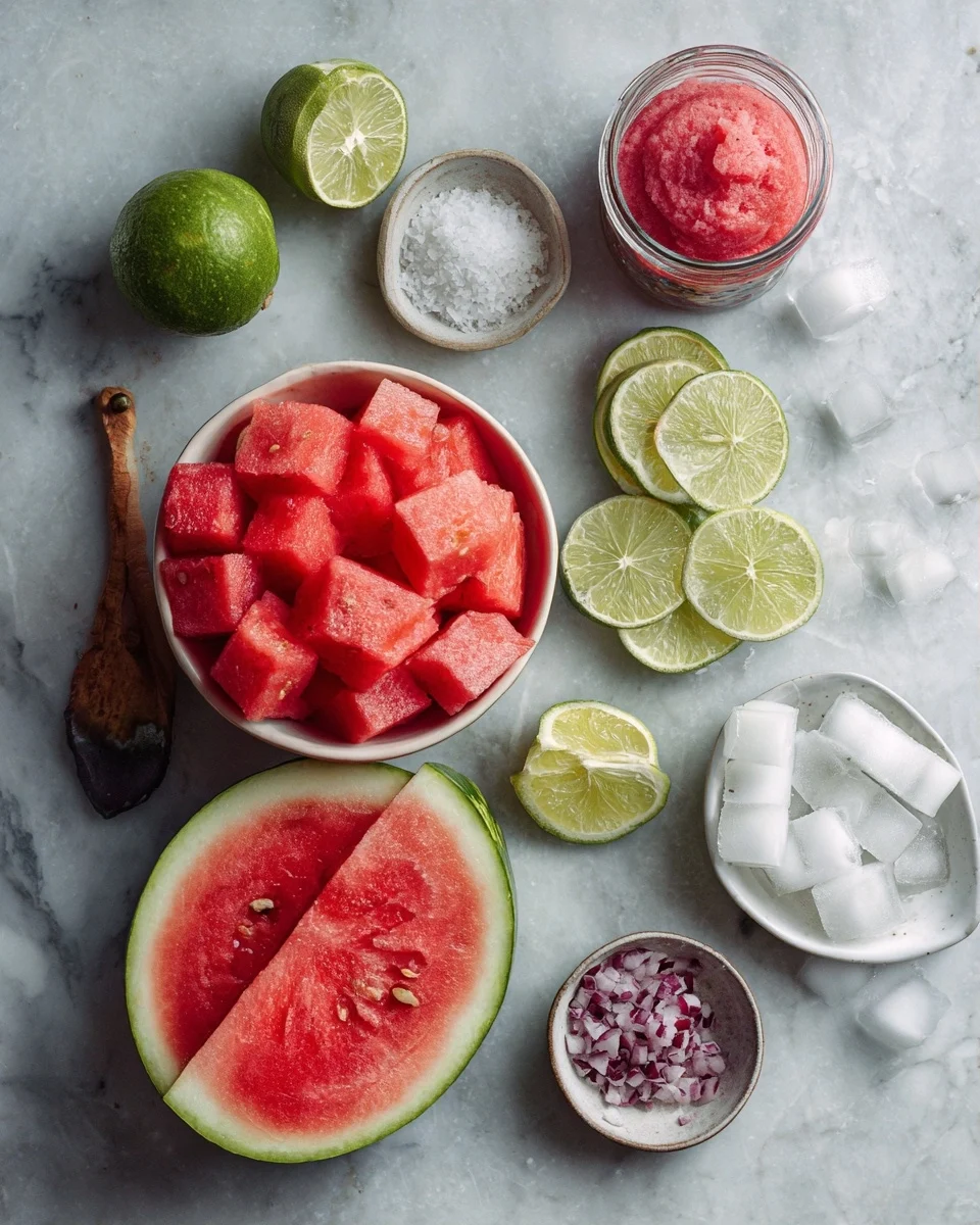 Watermelon Sorbet with Lime