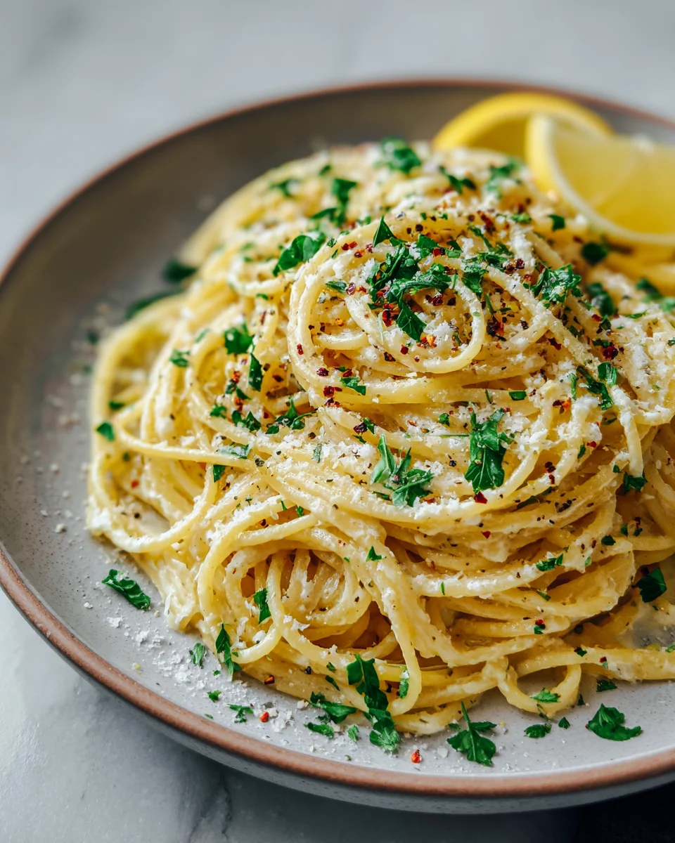 Whipped Ricotta Lemon Spaghetti