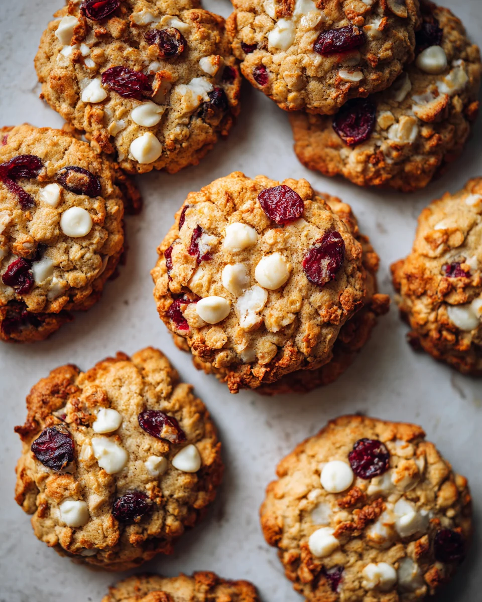 White Chocolate Cherry Oat Cookies