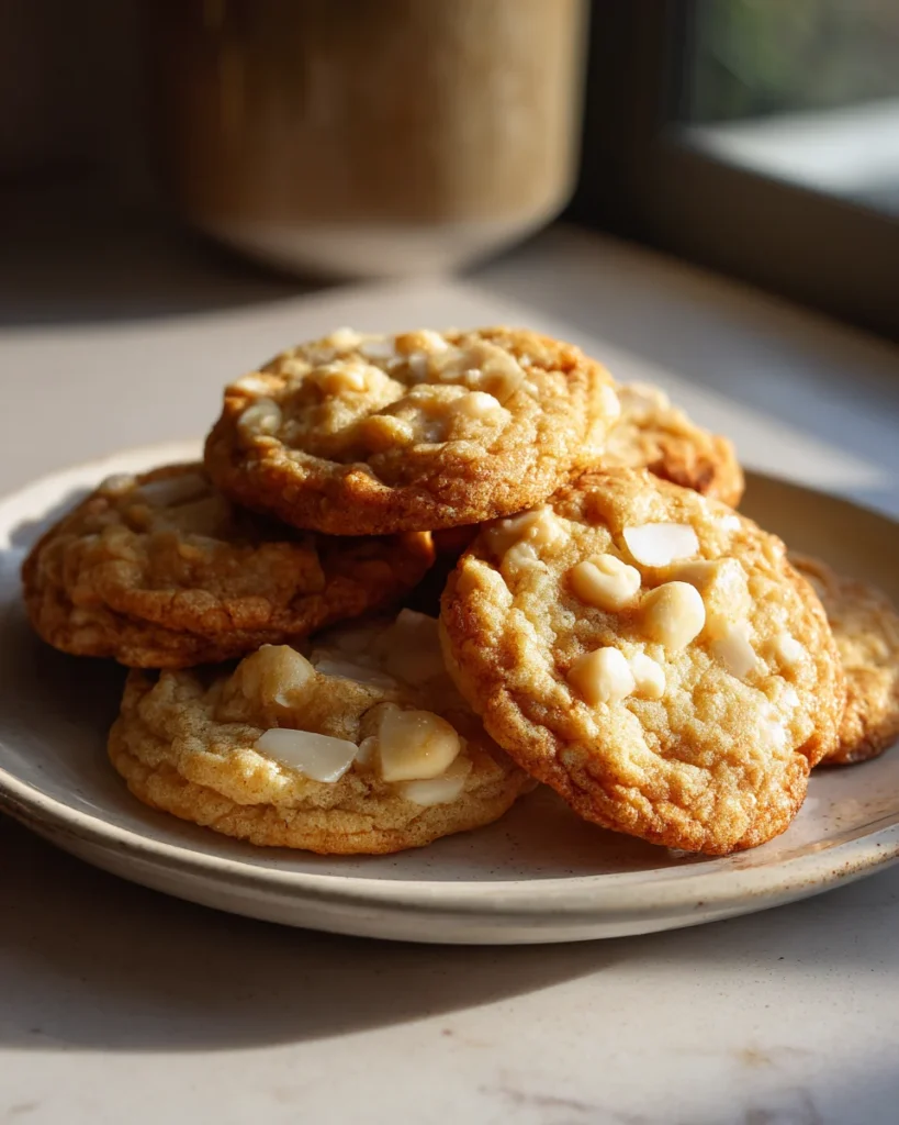 White Chocolate Coconut Macadamia Cookies