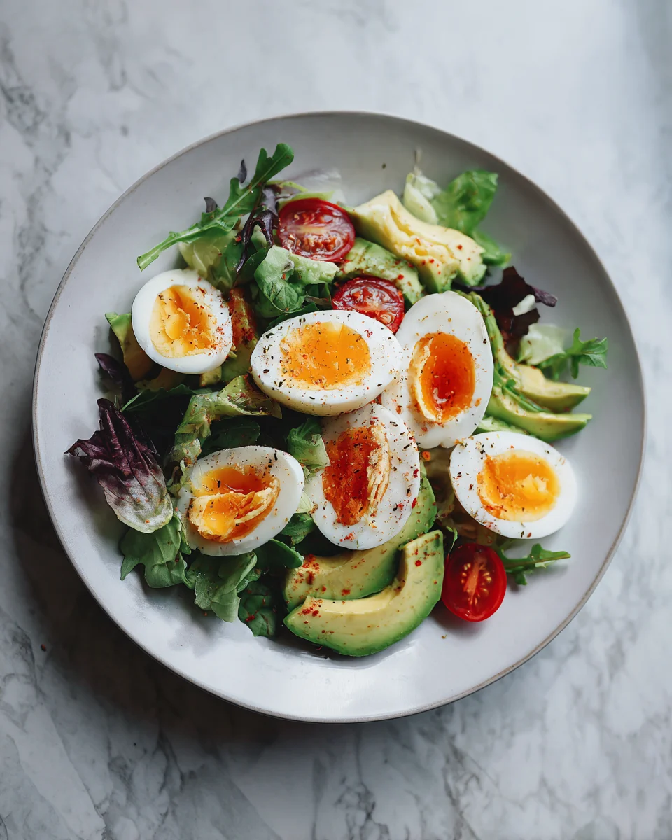 Workout Egg Avocado Salad
