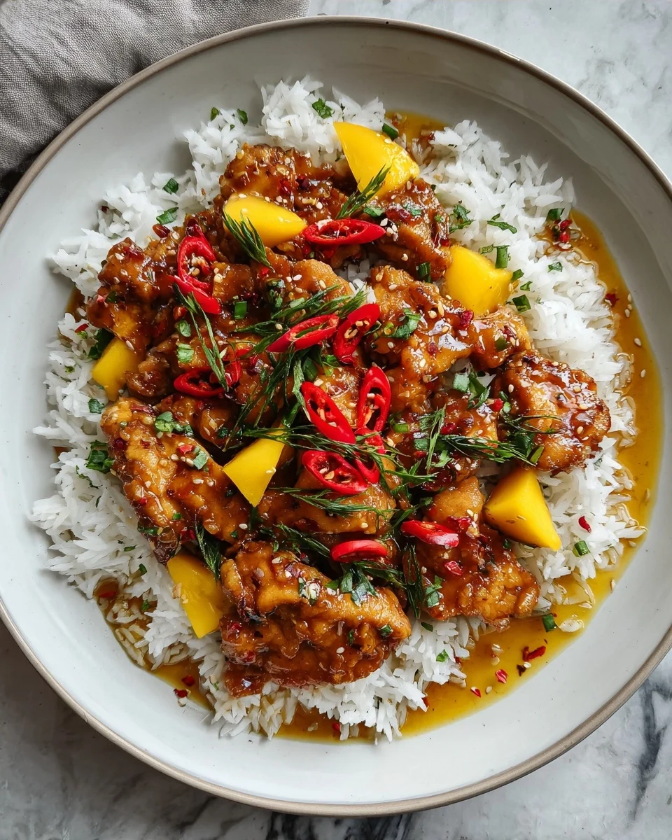 Asian Mango Glazed Chicken
