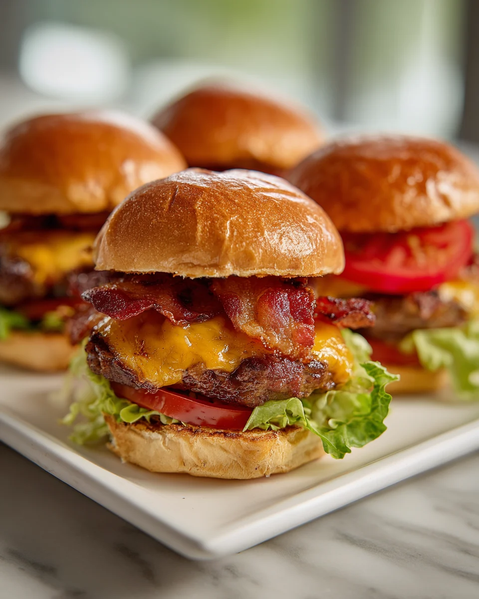 BBQ Bacon Cheeseburger Sliders