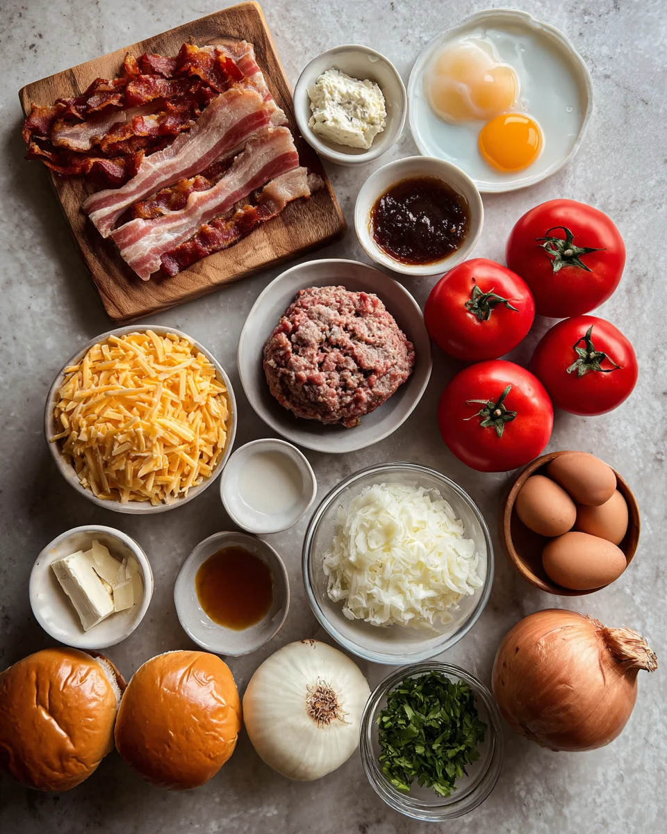BBQ Bacon Cheeseburger Sliders
