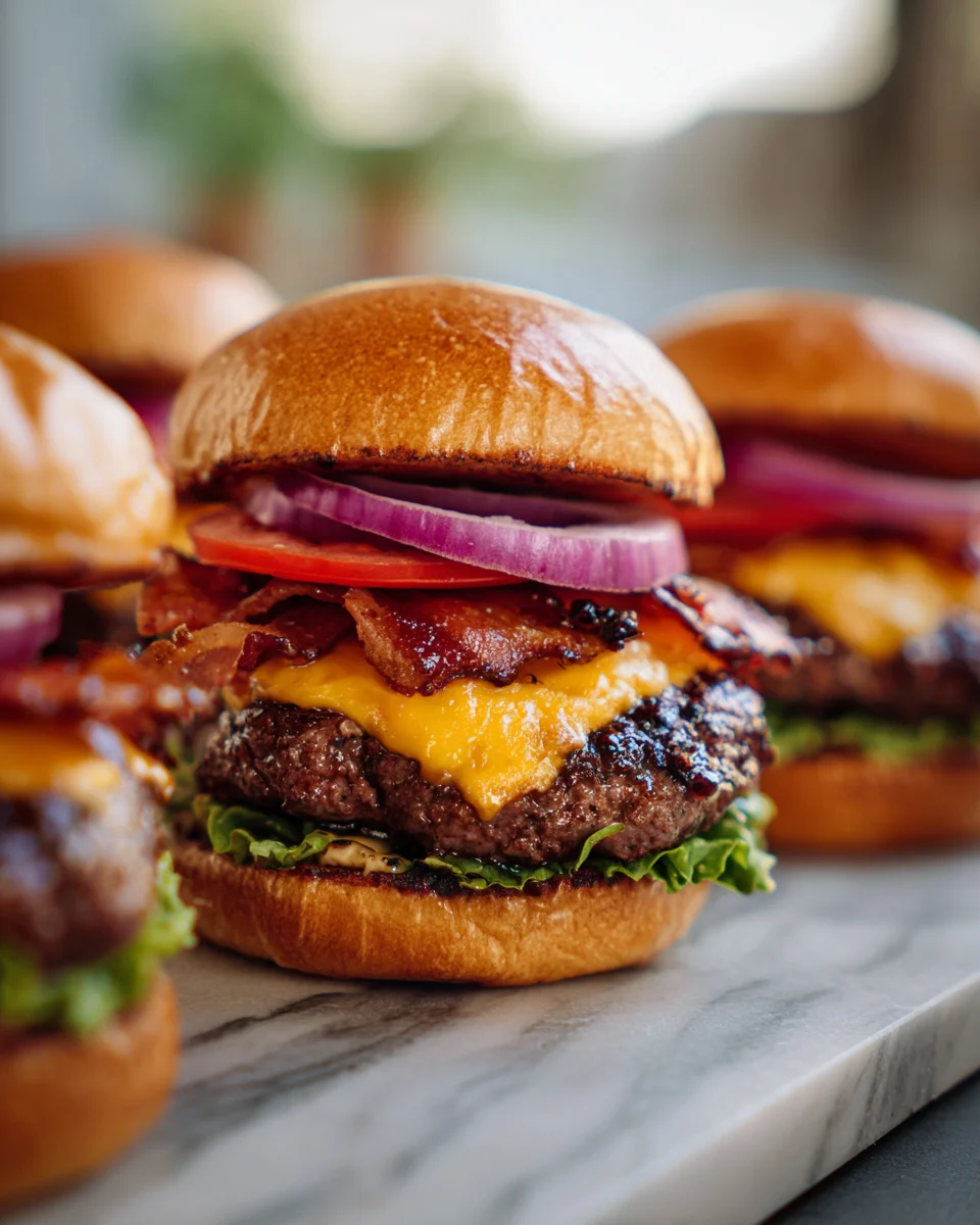 BBQ Bacon Cheeseburger Sliders