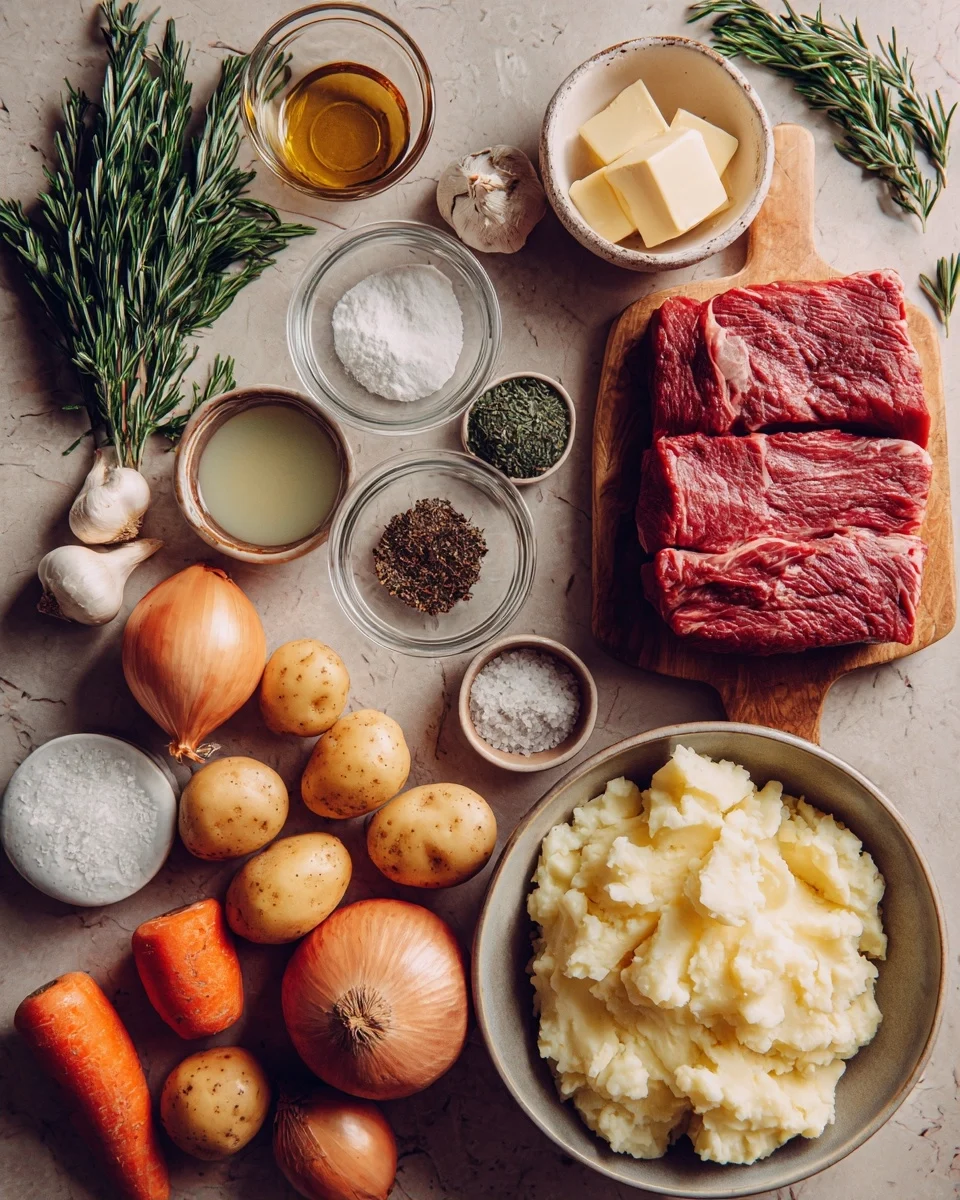 Hearty Beef Stew with Creamy Mashed Potatoes