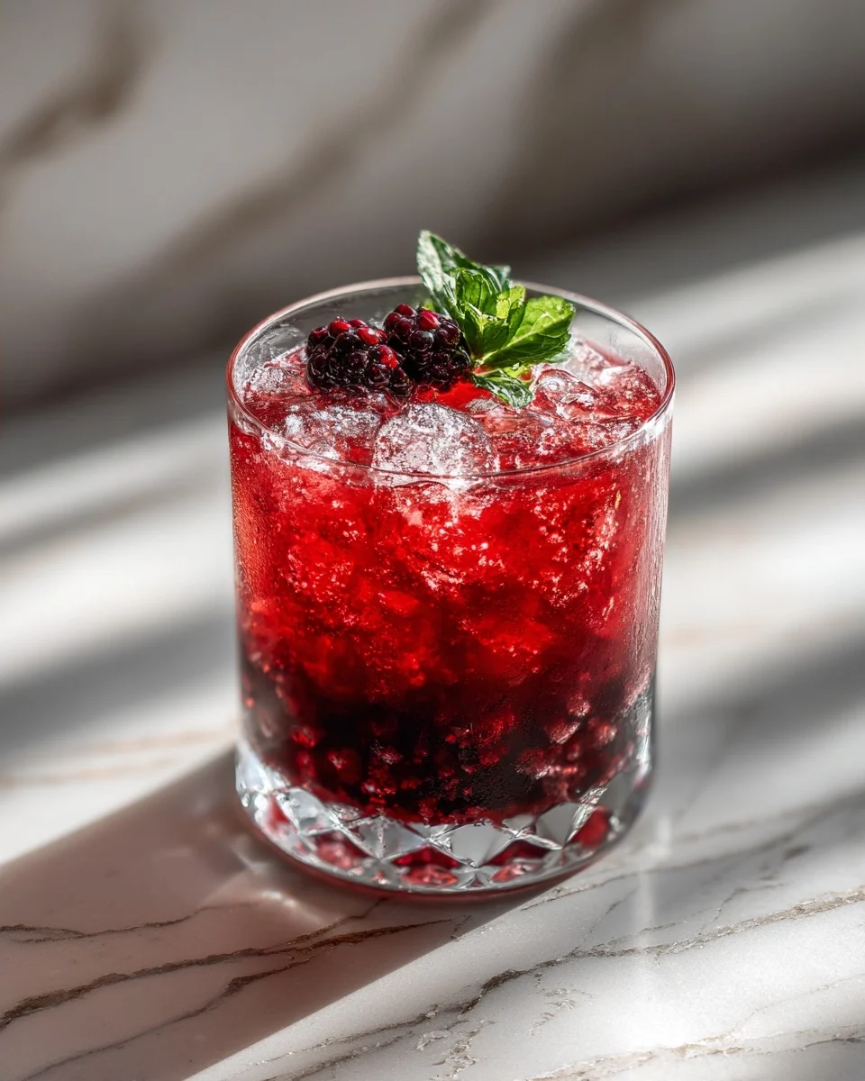Blackberry Bourbon Smash Cocktail