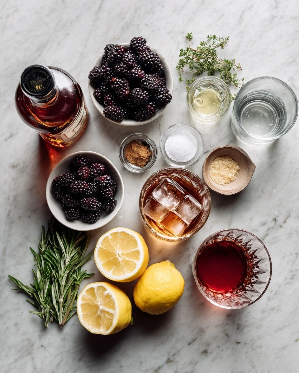 Blackberry Bourbon Smash Cocktail
