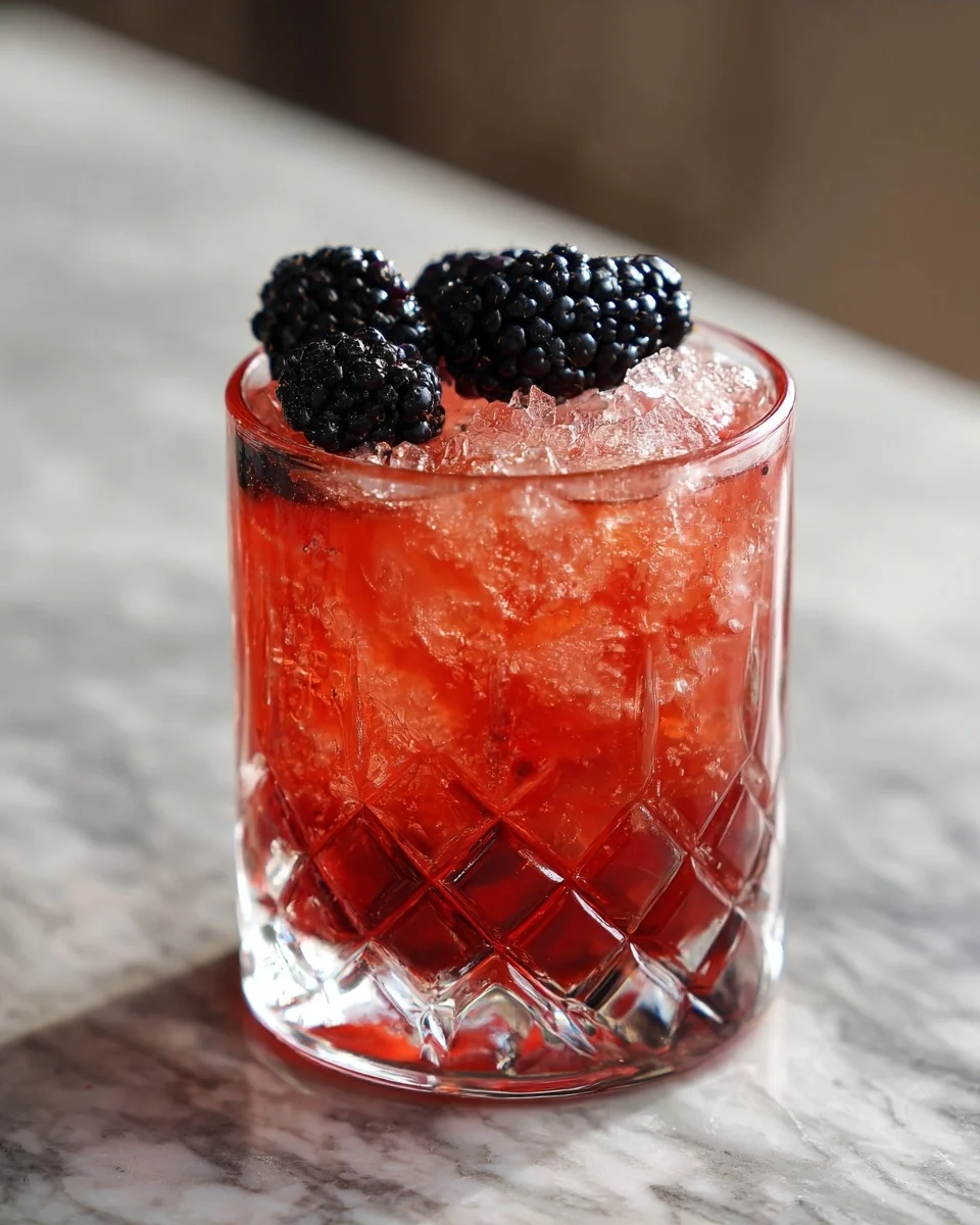 Blackberry Bourbon Smash Cocktail