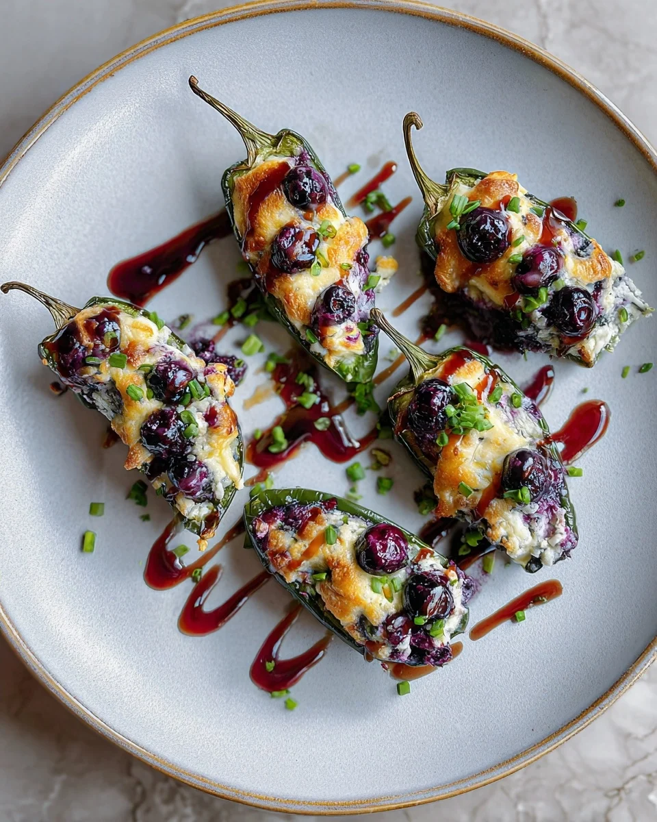 Blueberry Brie Jalapeño Poppers
