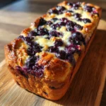 Blueberry Cream Cheese Bread Loaf