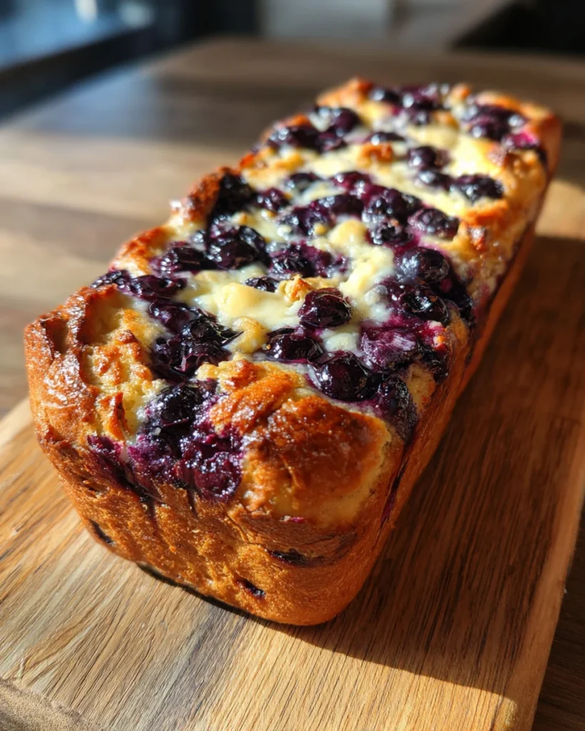 Blueberry Cream Cheese Bread Loaf
