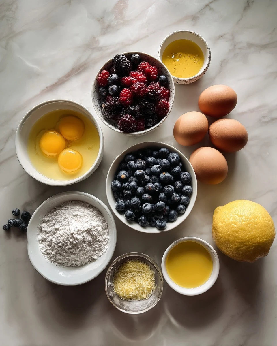 Blueberry and Lemon Curd Tart