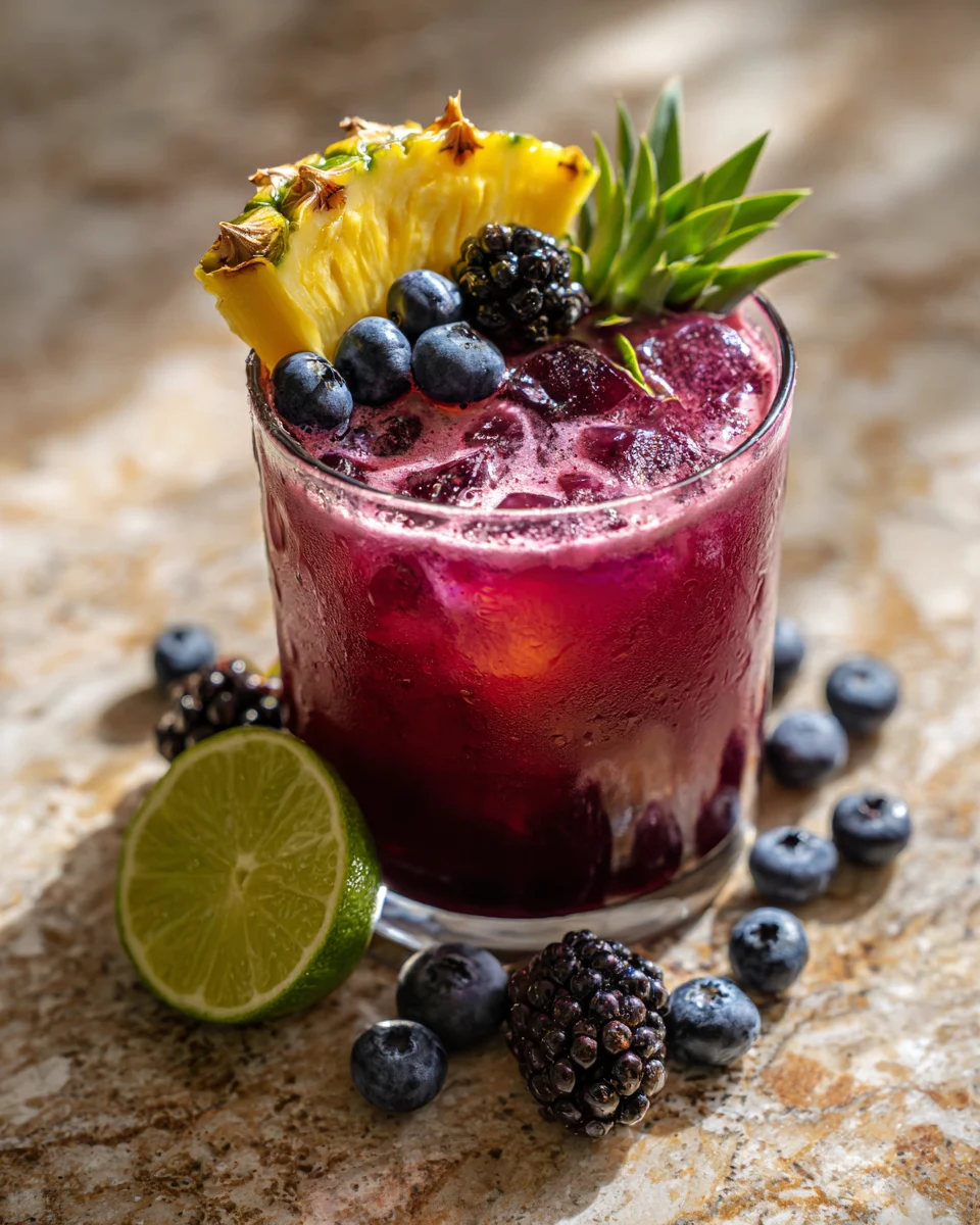 Blueberry Pineapple Margarita Cocktail