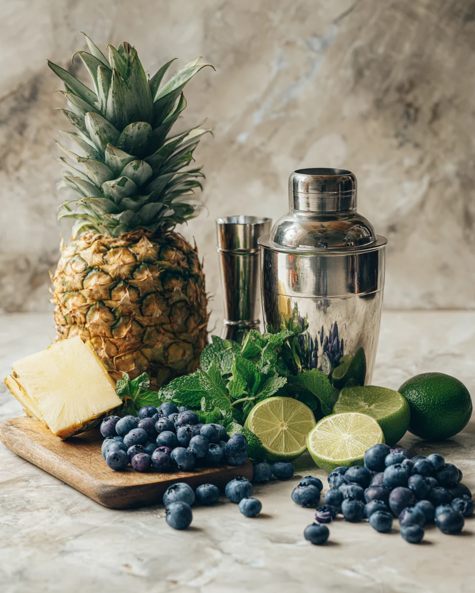 Blueberry Pineapple Margarita Cocktail