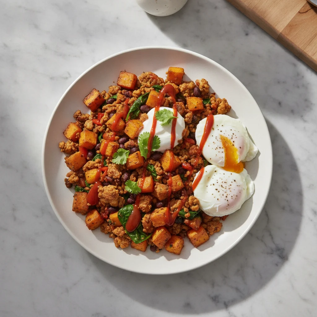 Breakfast Sweet Potato Protein Hash