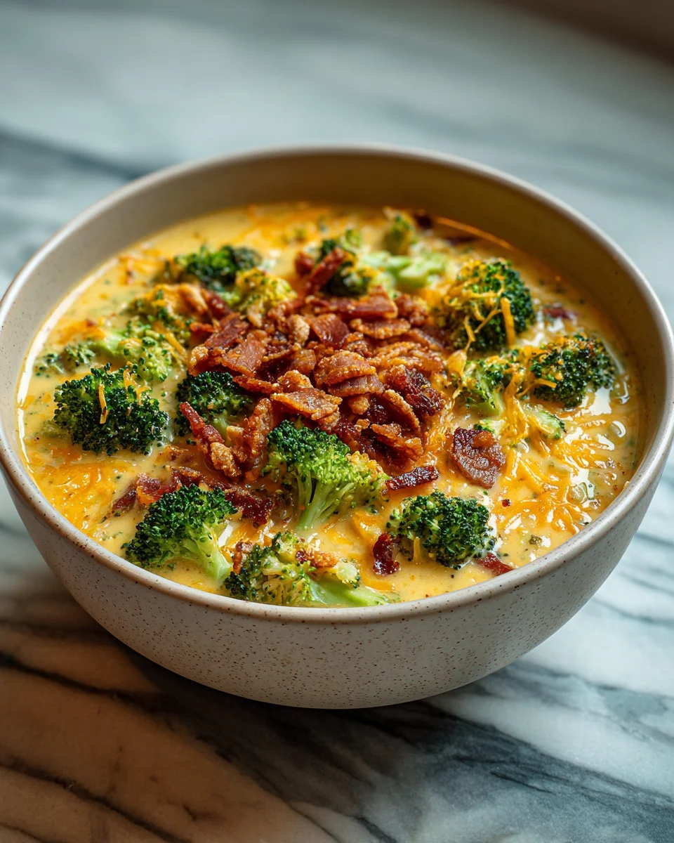 Broccoli Cheddar Rice Soup