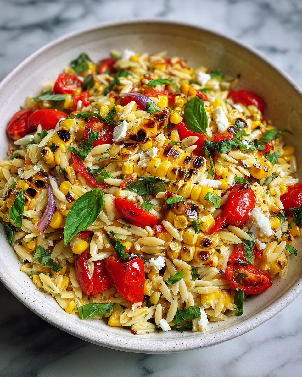Charred Corn Orzo Salad