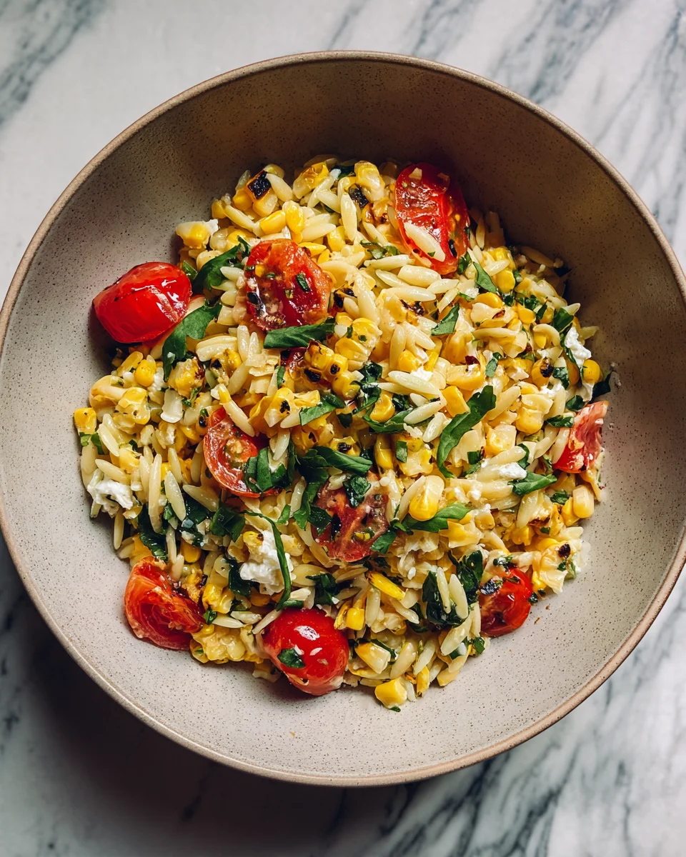 Charred Corn Orzo Salad