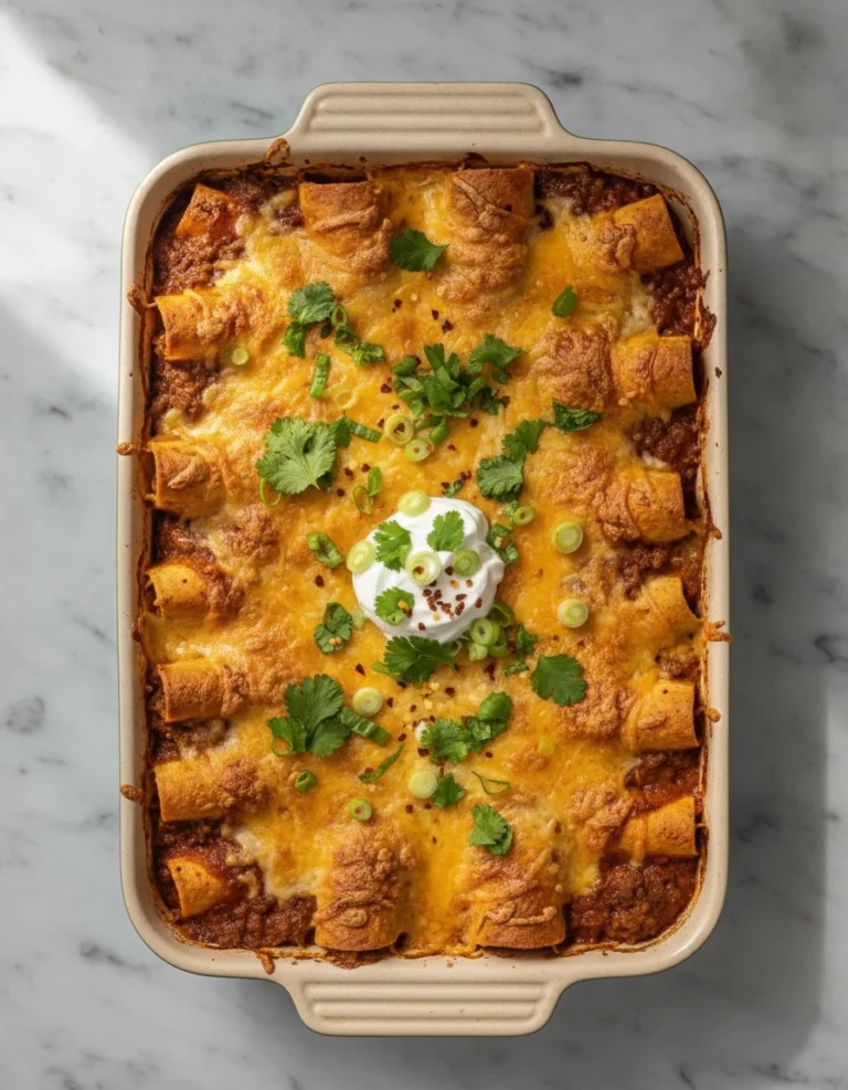 Cheesy Beef Enchilada Bake Recipe