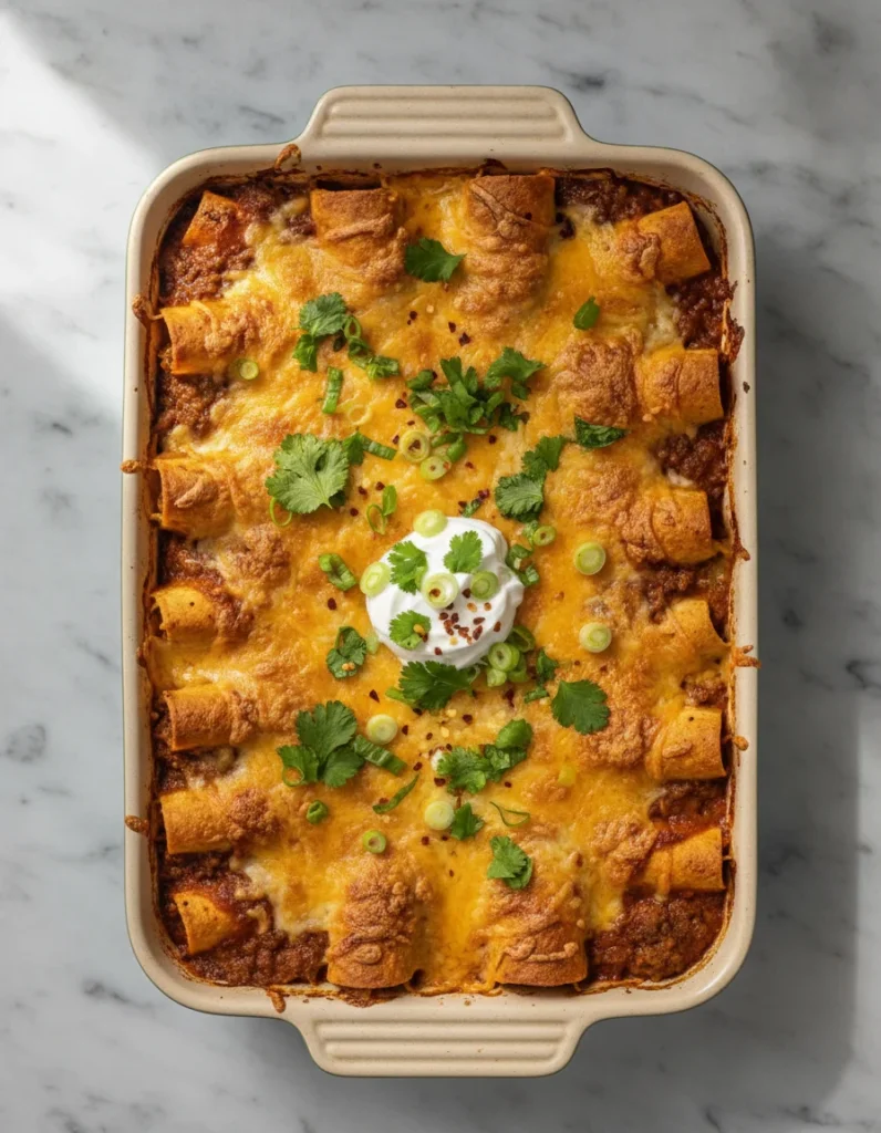 Cheesy Beef Enchilada Bake Recipe