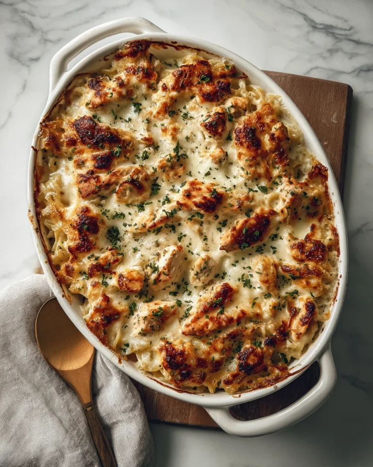 Easy Chicken Alfredo Bake