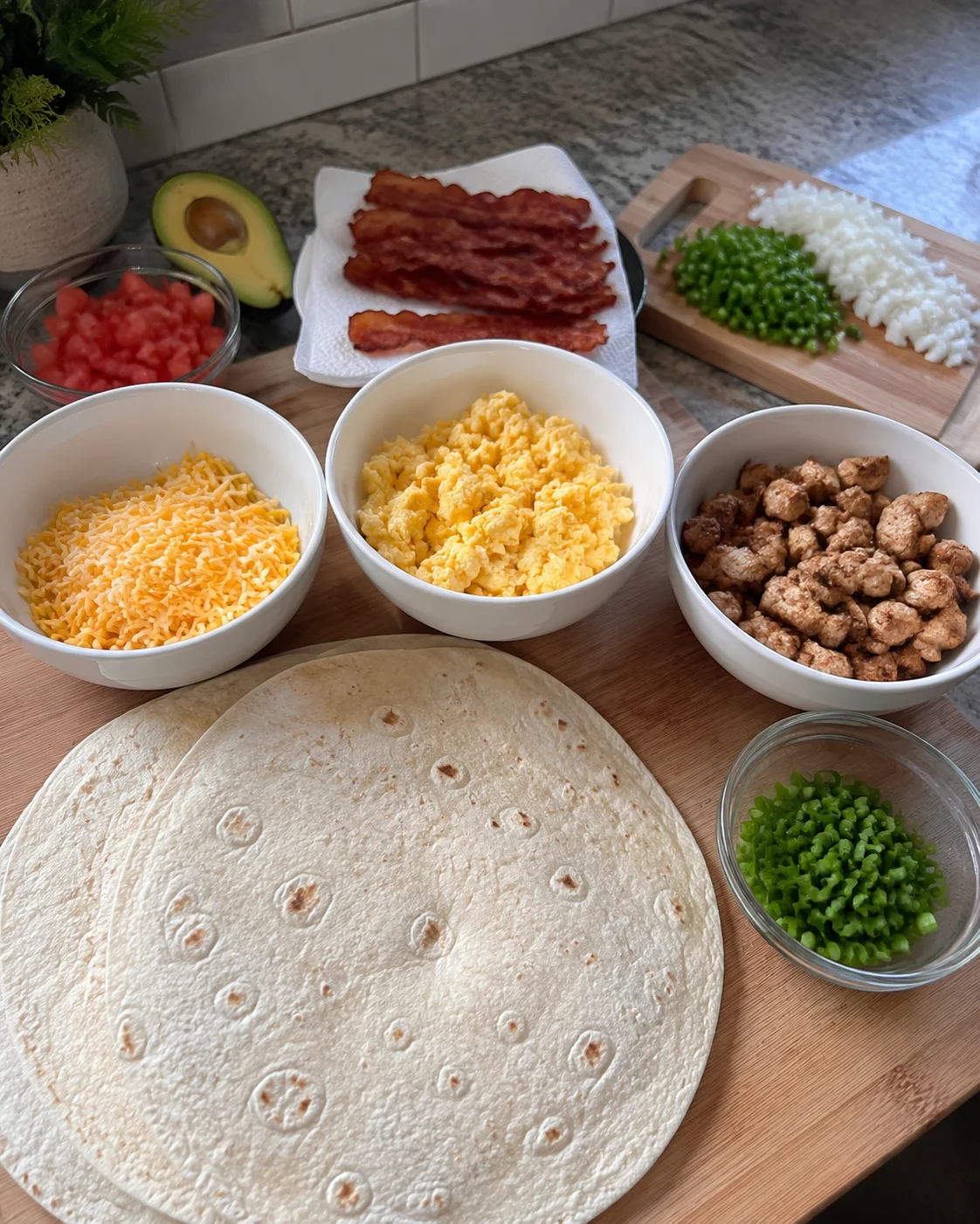 Chicken Bacon Breakfast Burrito