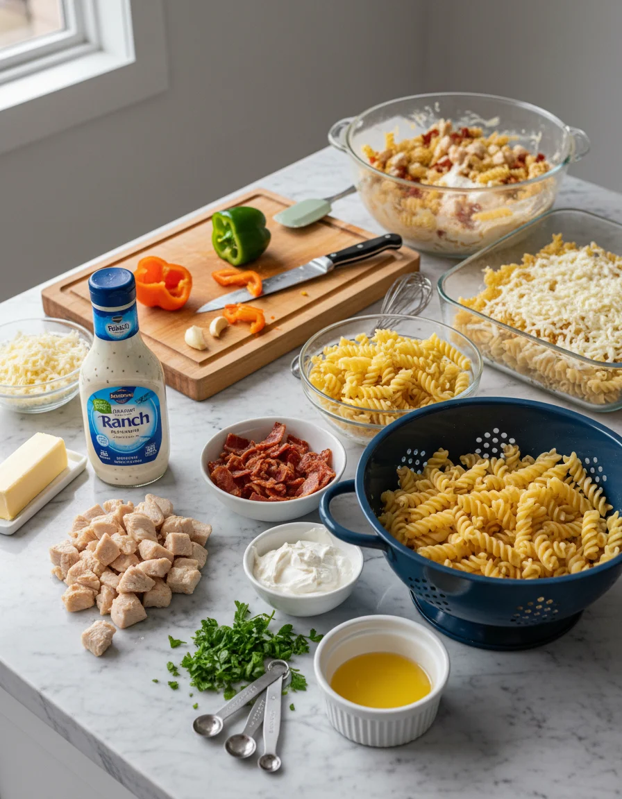 Chicken Bacon Ranch Casserole