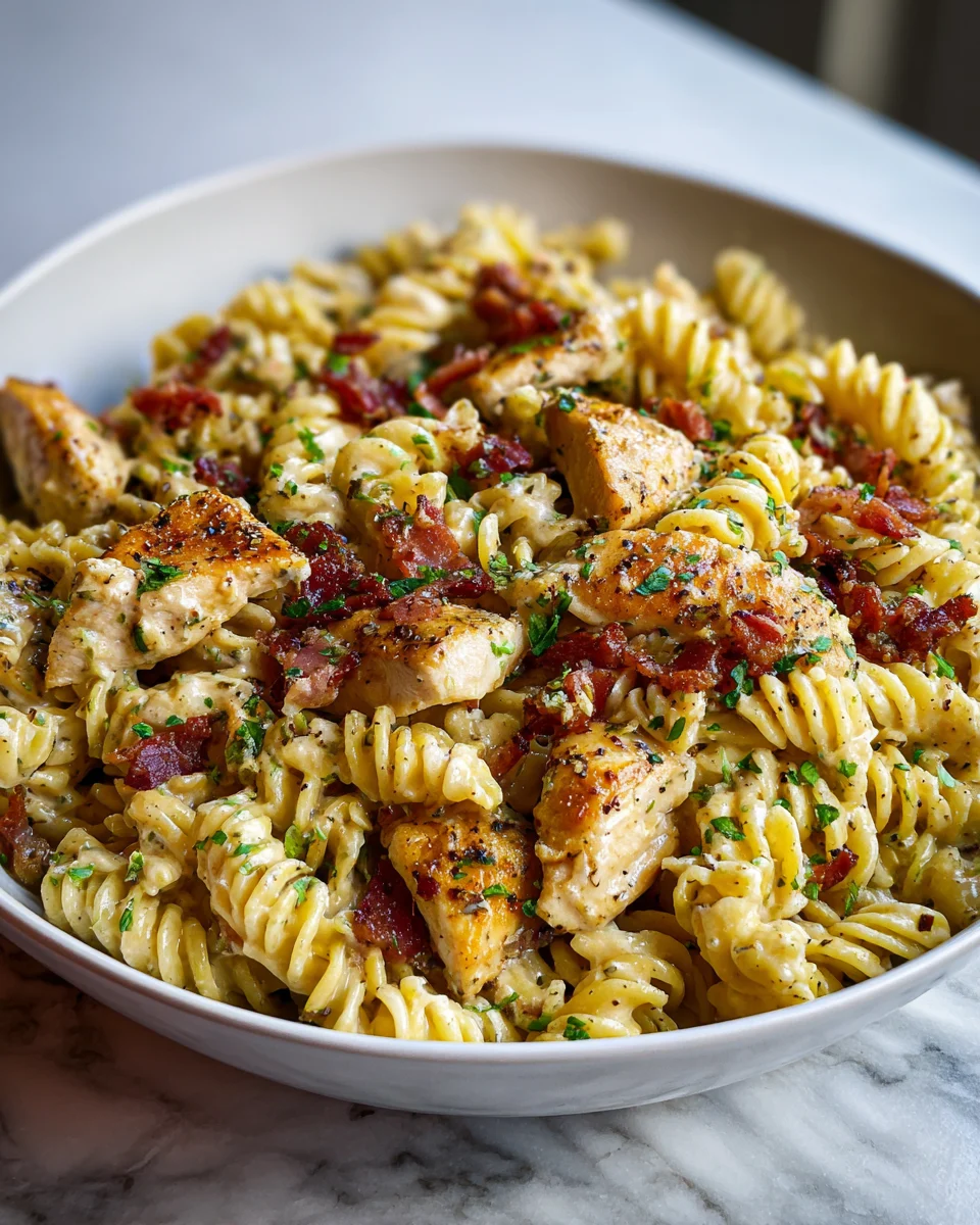 Chicken Bacon Ranch Pasta