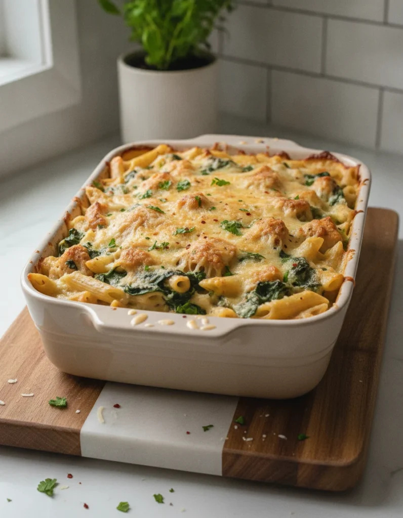Chicken Spinach Alfredo Bake: A Family-Friendly Delight