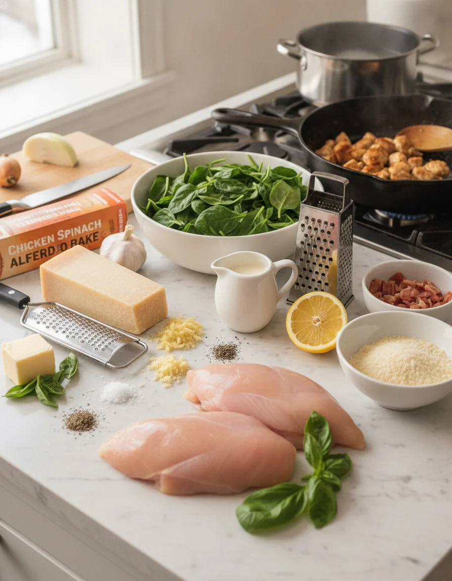 Chicken Spinach Alfredo Bake: A Family-Friendly Delight