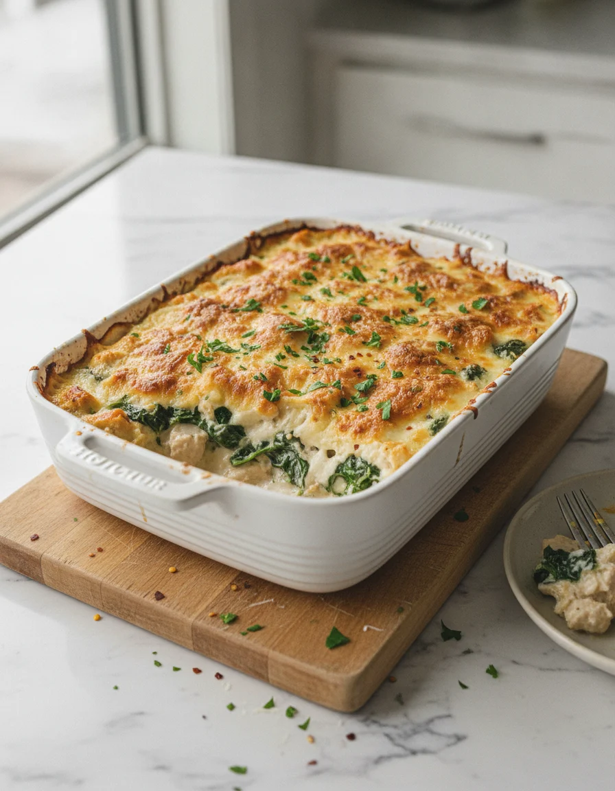 Chicken Spinach Alfredo Bake: A Family-Friendly Delight