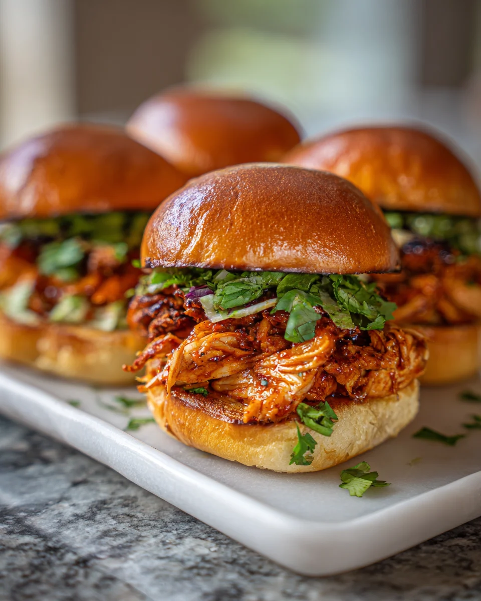 Chipotle Garlic Chicken Sliders