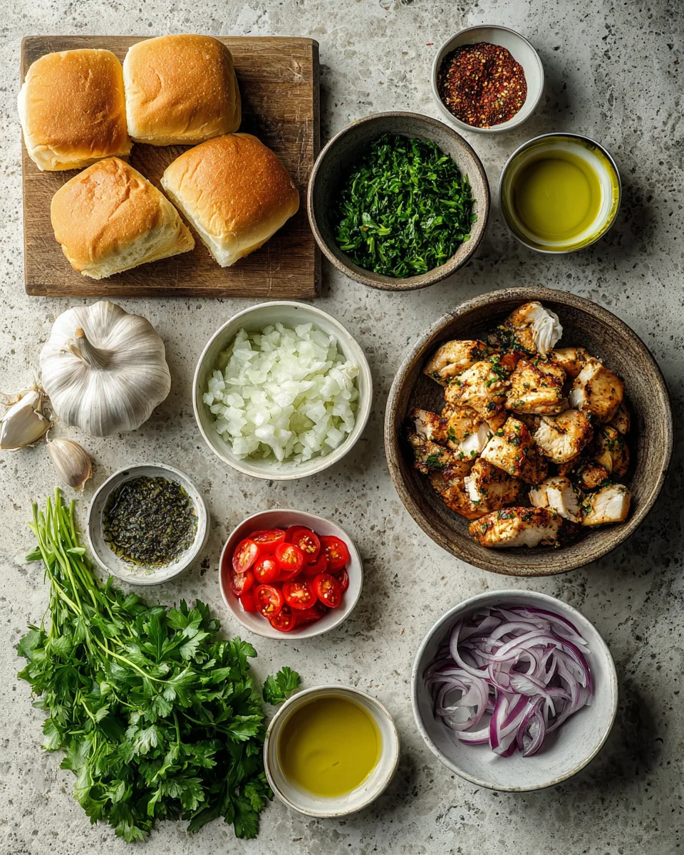 Chipotle Garlic Chicken Sliders