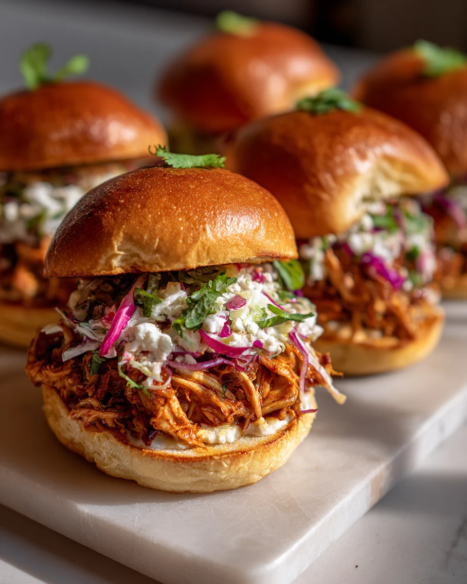 Chipotle Garlic Chicken Sliders