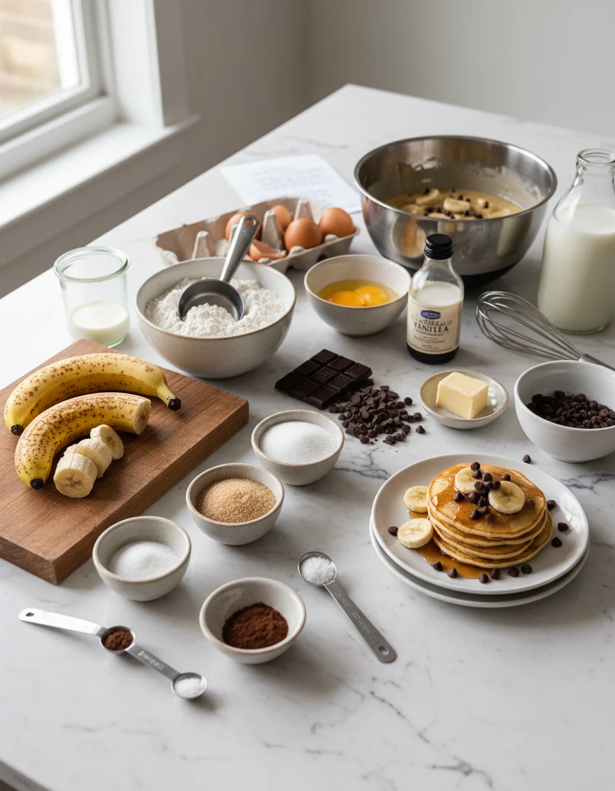 Chocolate Chip Banana Pancakes