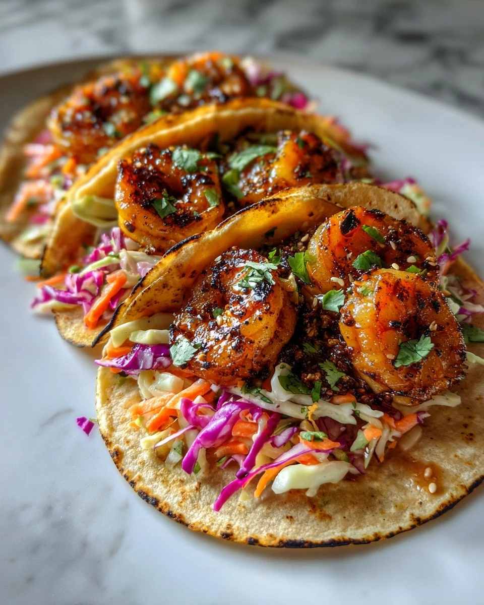 Cilantro Lime Shrimp Tacos with Slaw