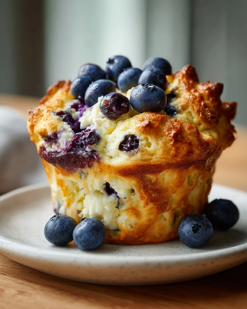 Cottage Cheese Blueberry Muffin Bowl