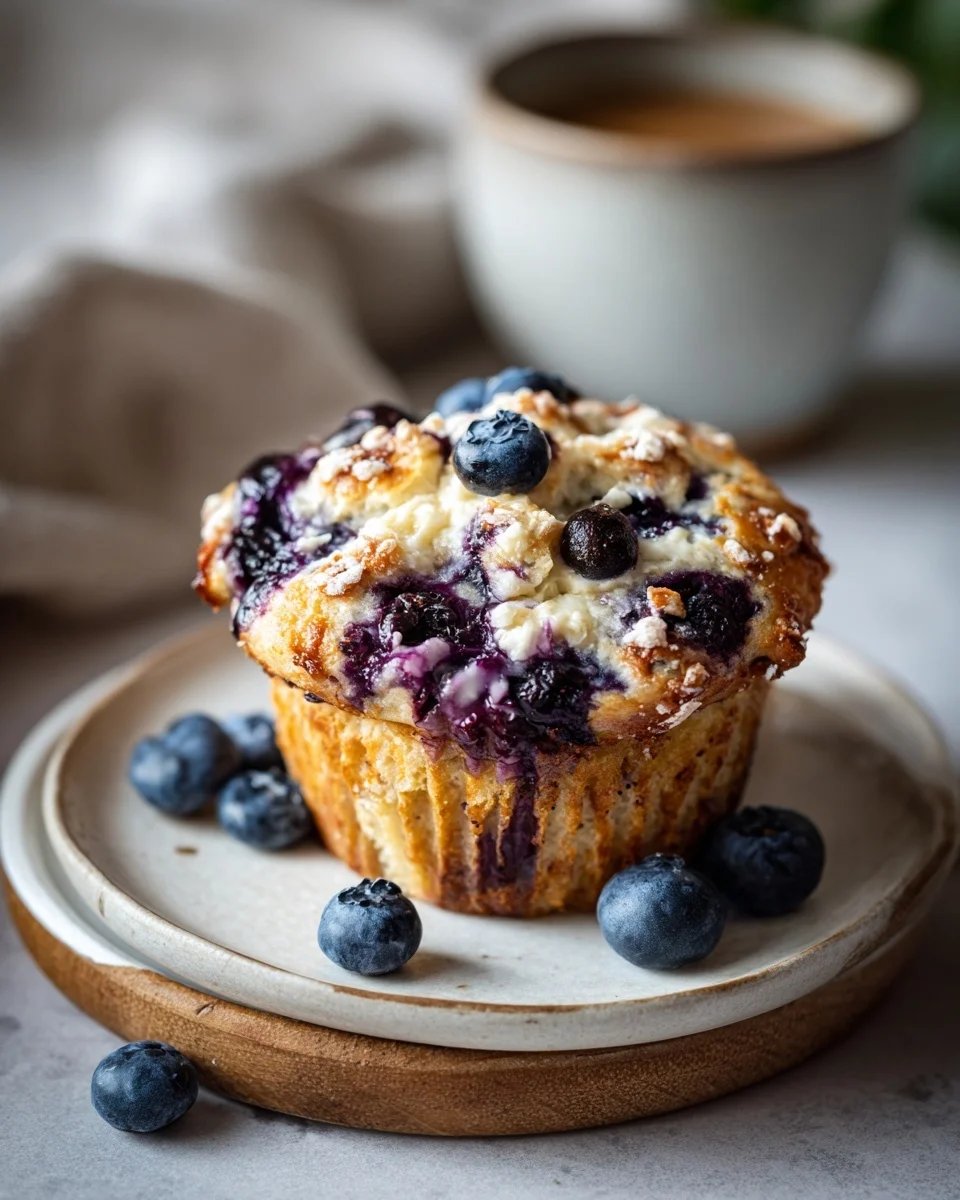 Cottage Cheese Blueberry Muffin Bowl