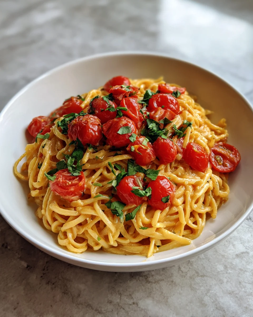Creamy Fresh Tomato and Garlic Pasta